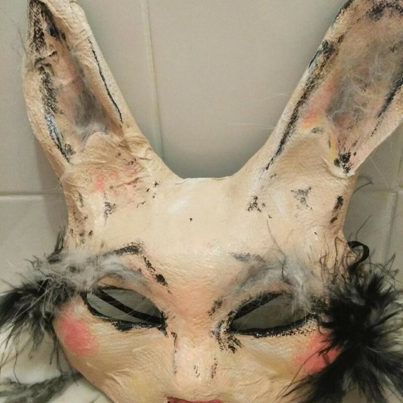 Cosplay Mask, Paper mache rabbit mask, Bunny Mask - Picture 1 of 6
